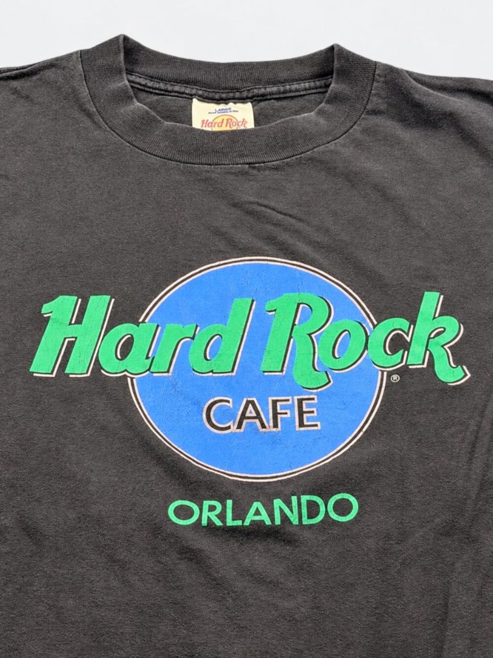 Vintage 90s Hard Rock Cafe Orlando Single Stitch Black Tee Large